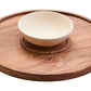 Kora Acacia Wood And Cream Marble Chip And Dip Platter