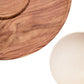 Kora Acacia Wood And Cream Marble Chip And Dip Platter