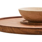 Kora Acacia Wood And Cream Marble Chip And Dip Platter
