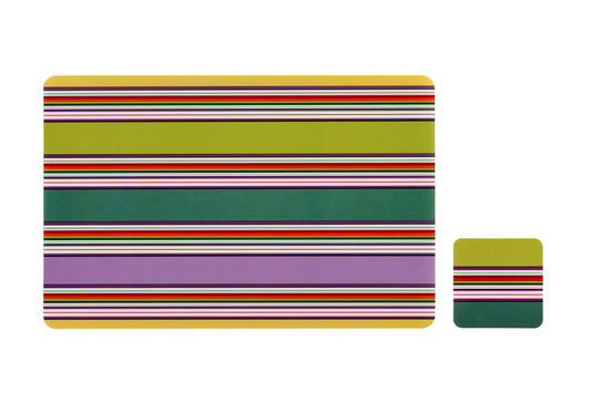 Colour Stripe Placemats And Coasters
