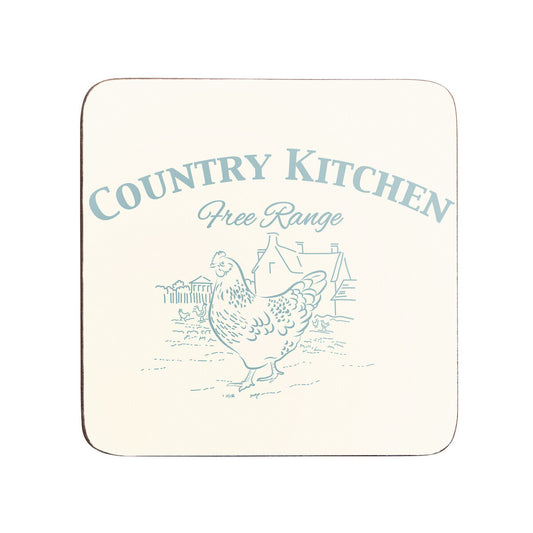 Country Kitchen Coasters Cork - Set Of 4