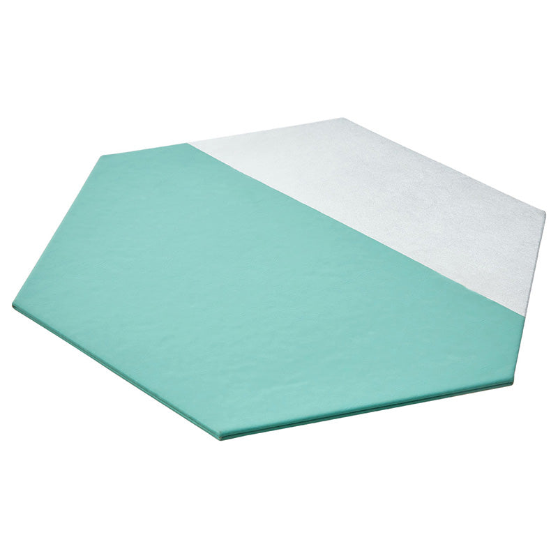 Geome Dipped Jade And Silver Placemats