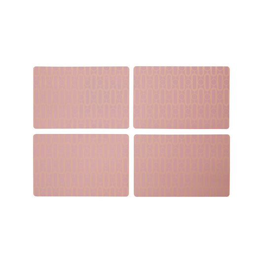 4Pc Frosted Deco Pink Placemats