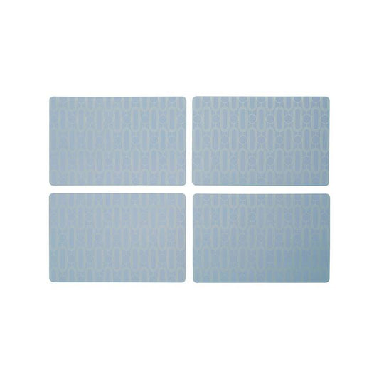 4Pc Frosted Deco Blue Placemats