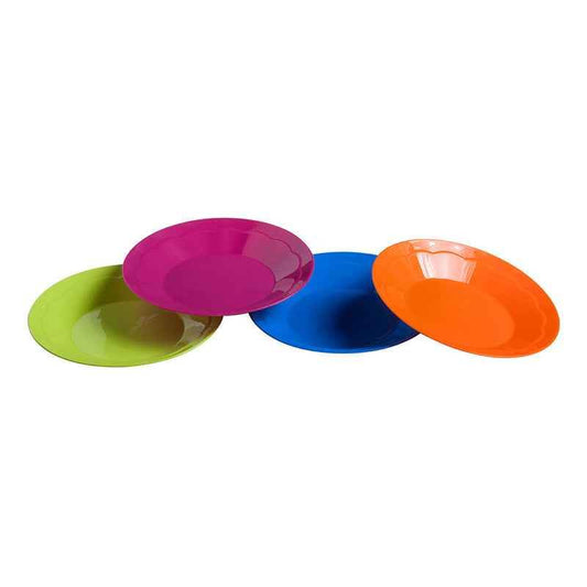 Assorted Polypropylene Plates - Set of 4 - Premier Home