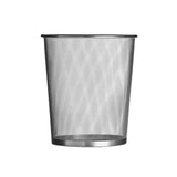 Large Matt Silver Mesh Waste Paper Basket - Premier Home