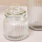 Ribbed Glass Storage Jar -600ml