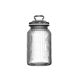 Ribbed Glass Storage Jar -1300ml - Premier Home