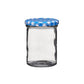 Blue Gingham Lid Clear Glass Jar - Premier Home