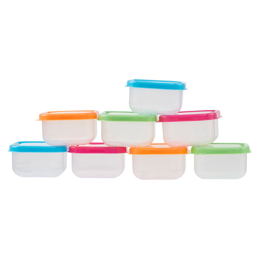 Mini Storage Plastic Containers - Set Of 8