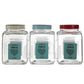 Luca Assorted Square Clear Glass Large Storage Jar - Premier Home