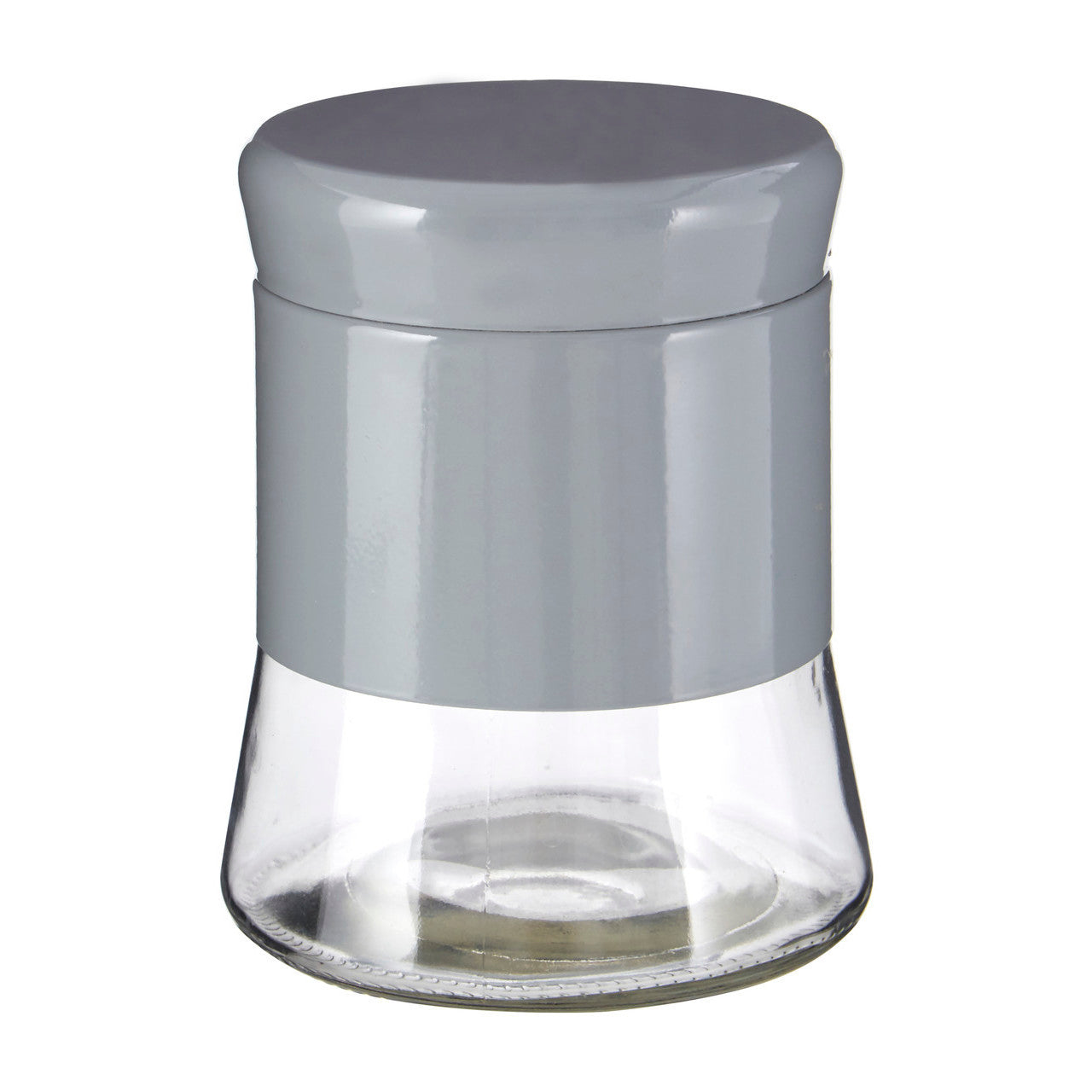 Grey Steel Wrap Glass Storage Jar - 800ml