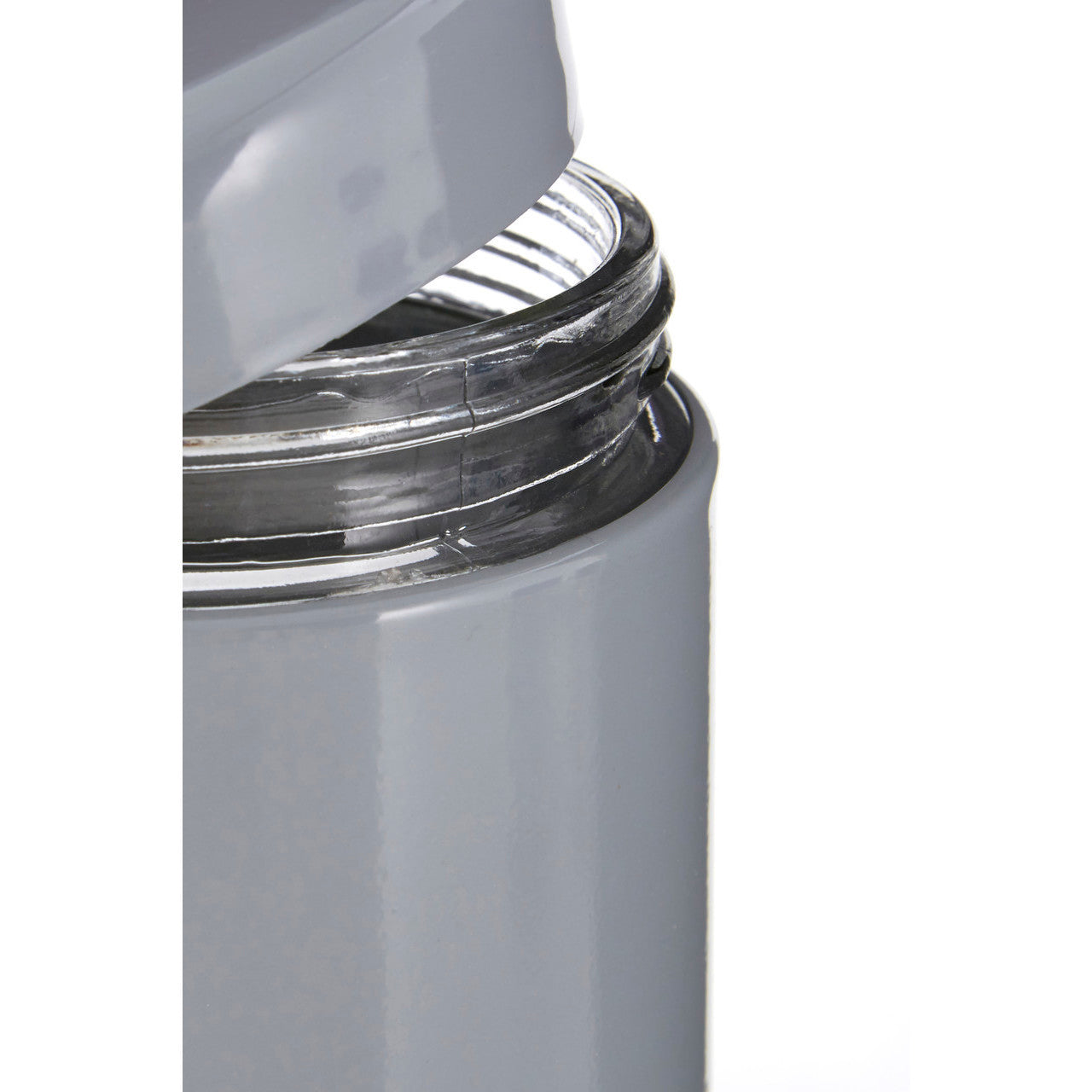 Grey Steel Wrap Glass Storage Jar - 800ml