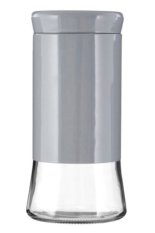 Grey Steel Wrap Glass Storage Jar - 1500Ml