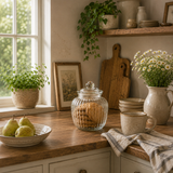 Vintage Design Glass Storage Jar - 1320ml