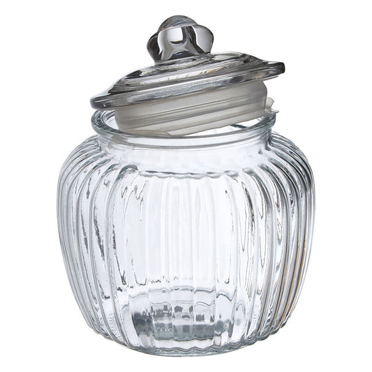Vintage Design Glass Storage Jar - 1320ml