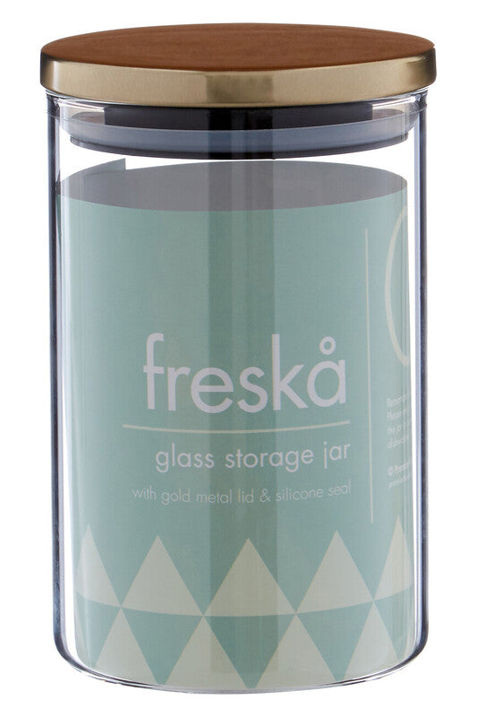 Freska Gold Lid Storage Jar - 950Ml