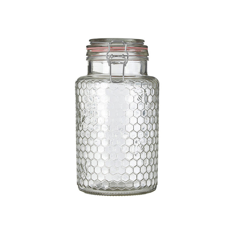 Apiary Pink Seal Large Glass Jar