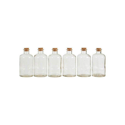 Tromso Set of 6 Square Small Glass Jars - Premier Home