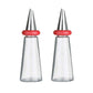 Red Plastic Oil And Vinegar Set - Premier Home