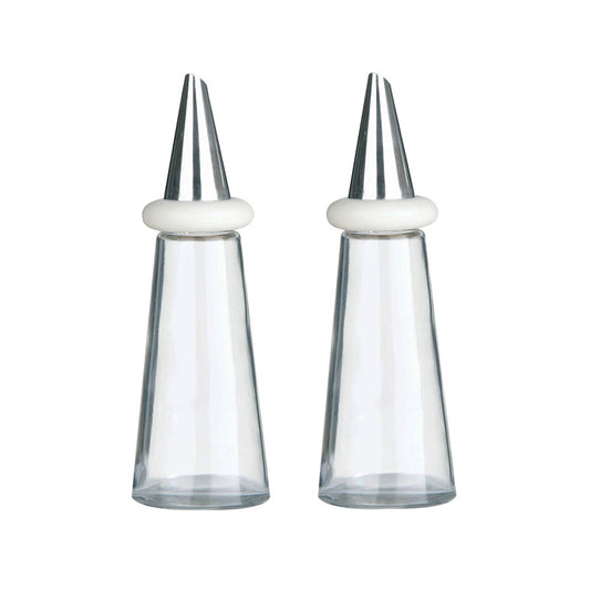 Cream Plastic Oil And Vinegar Set
