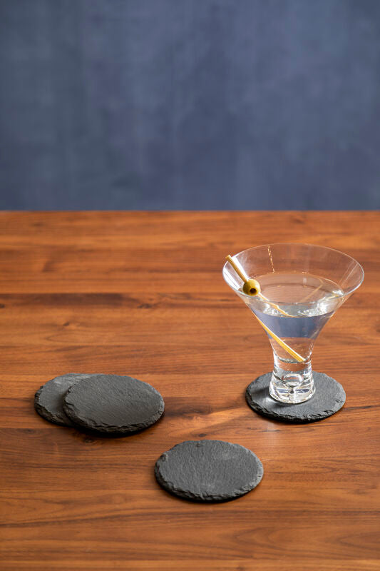 Set Of Four Slate Round Coasters