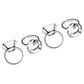 Clear Diamante Napkin Rings - Set Of 4 - Premier Home