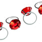 Red Diamante Napkin Rings- Set Of 4 - Premier Home