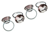 Smoke Grey Diamante Napkin Rings - Set Of 4 - Premier Home