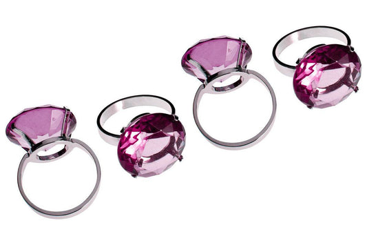 Purple Diamante Napkin Rings - Set Of 4 - Premier Home