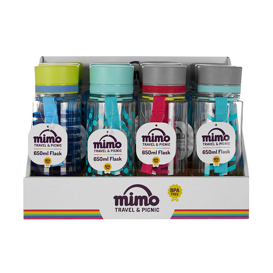 Mimo 650Ml Water Bottle, Assorted Designs