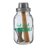 Stylish glass cocktail jar with lid, perfect for kitchen accessories and home entertaining.