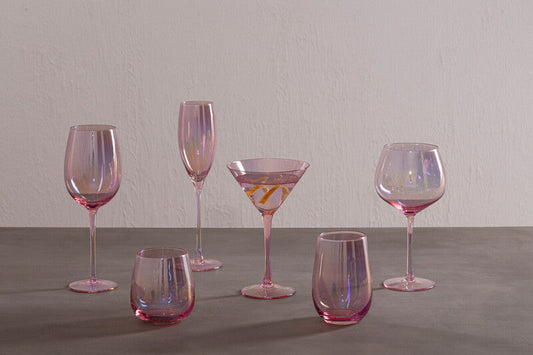 Frosted Deco highball glasses Set of 4