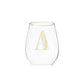 Claro Letter A Curved Tumbler - Premier Home