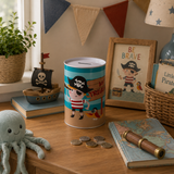 Pirate Round Money Tin