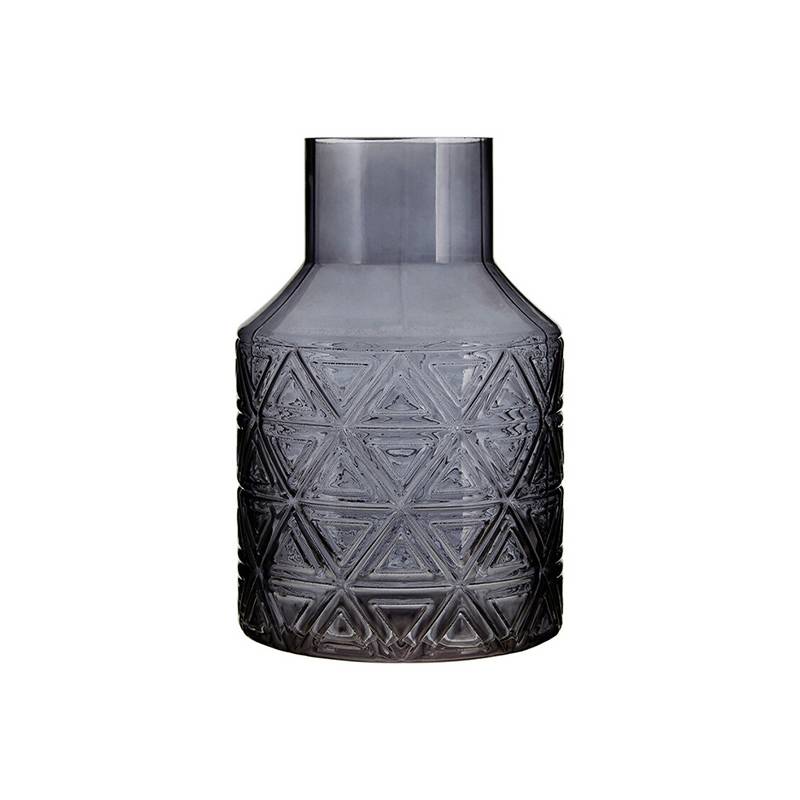 Dakota Dark Grey Glass Vase