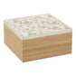 Mimo White Marble Effect Trinket Box