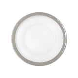 Ida Embossed Charger Plate With Silver Rim - Premier Home