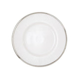 Ida 21cm Embossed White Glass Side Plate - Premier Home