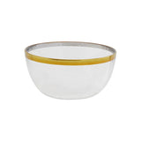 Ida 15cm Glass Bowl With Gold Rim - Premier Home