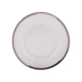 Ida 27cm Plain Dinner Plate With Silver Rim - Premier Home