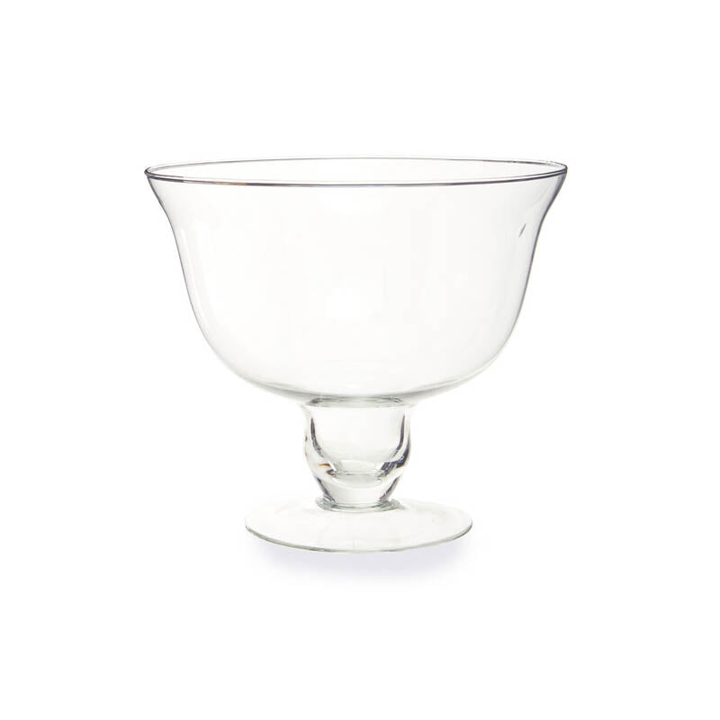Ambra Clear Glass Footed Bowl