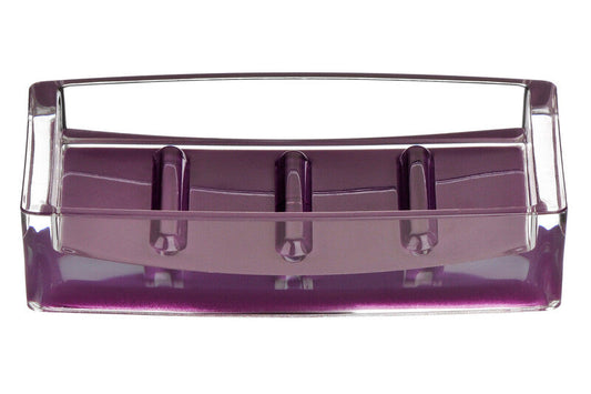 Purple And Clear Acrylic Soap Dish