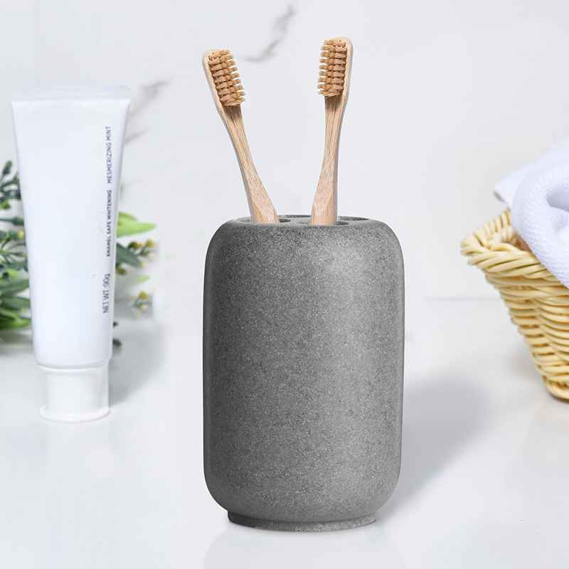 Canyon Grey Stone Toothbrush Holder