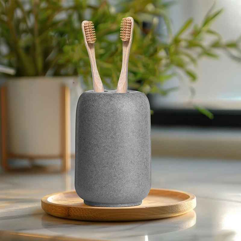 Canyon Grey Stone Toothbrush Holder