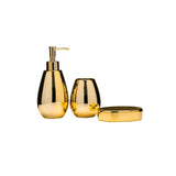 Magpie Dolomite Gold 3Pc Bathroom Set - Premier Home