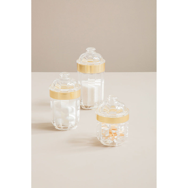 Medium Light Gold Acrylic Canister