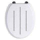 White Toilet Seat With Diamante Detail - Premier Home