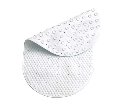 White Round Bath Mat