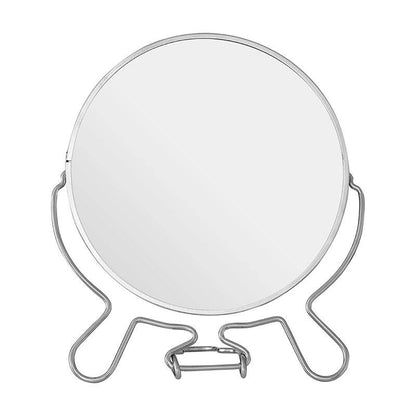 Silver Effect Two Sided Small Shaving Mirror - Premier Home